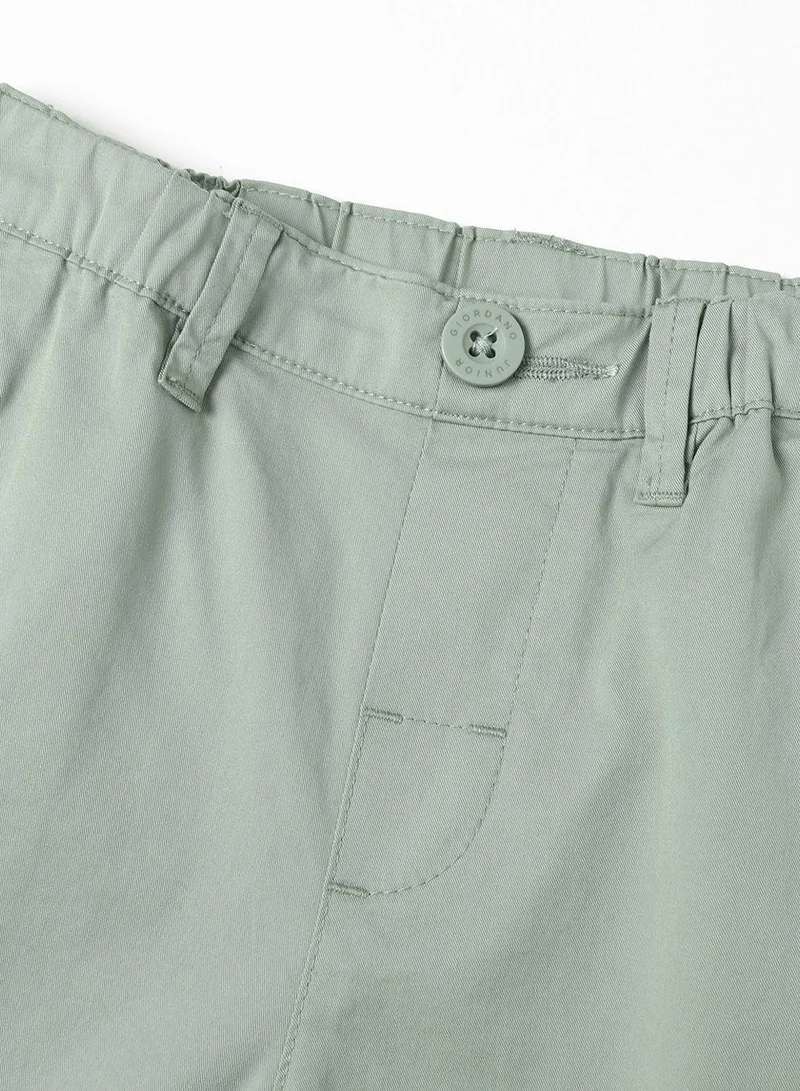 GIORDANO Junior Twill Mid Rise Comfort Elastic Waist Cool Feeling Shorts