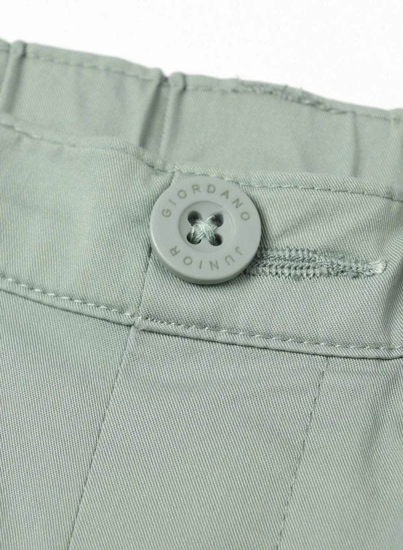GIORDANO Junior Twill Mid Rise Comfort Elastic Waist Cool Feeling Shorts