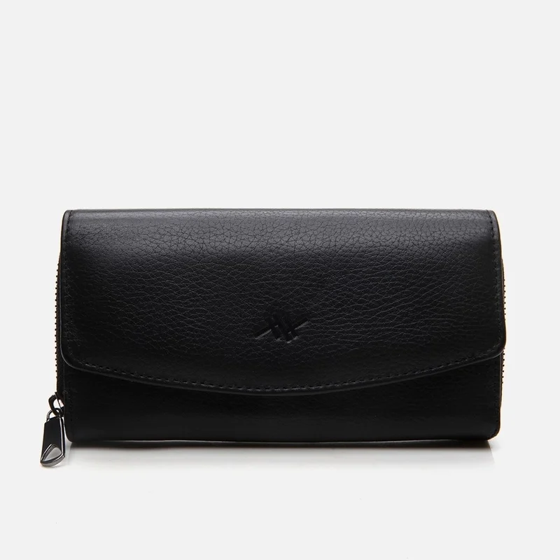 Hotiç 05CUH298520A100 GENUINE Leather Black Women's Wallet