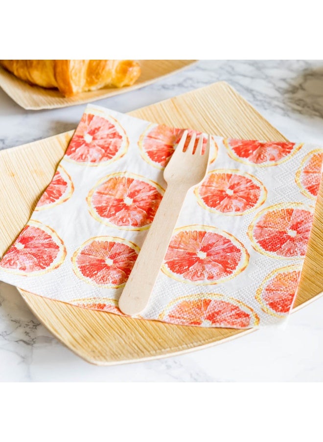 Restaurantware 13 Inch Paper Luncheon Napkins, 500 Grapefruit Design Printed Napkins - 3-Ply, Textured Edges, White Paper Decorated Napkins, Soft And Strong, For Parties Or Catering Events  - Image 3