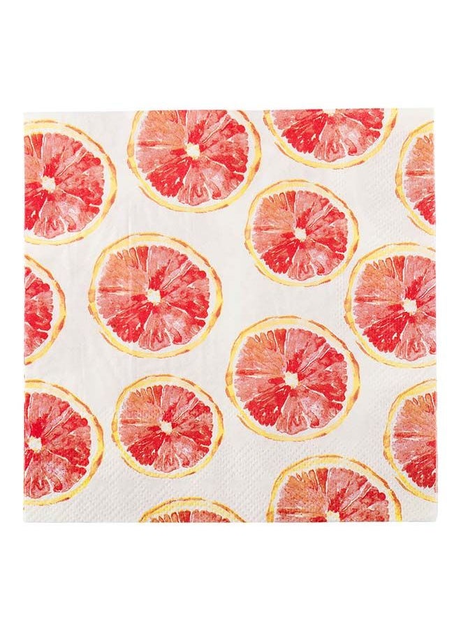 Restaurantware 13 Inch Paper Luncheon Napkins, 500 Grapefruit Design Printed Napkins - 3-Ply, Textured Edges, White Paper Decorated Napkins, Soft And Strong, For Parties Or Catering Events  - Image 4