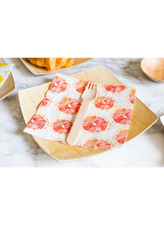 Restaurantware 13 Inch Paper Luncheon Napkins, 500 Grapefruit Design Printed Napkins - 3-Ply, Textured Edges, White Paper Decorated Napkins, Soft And Strong, For Parties Or Catering Events  - Image 5