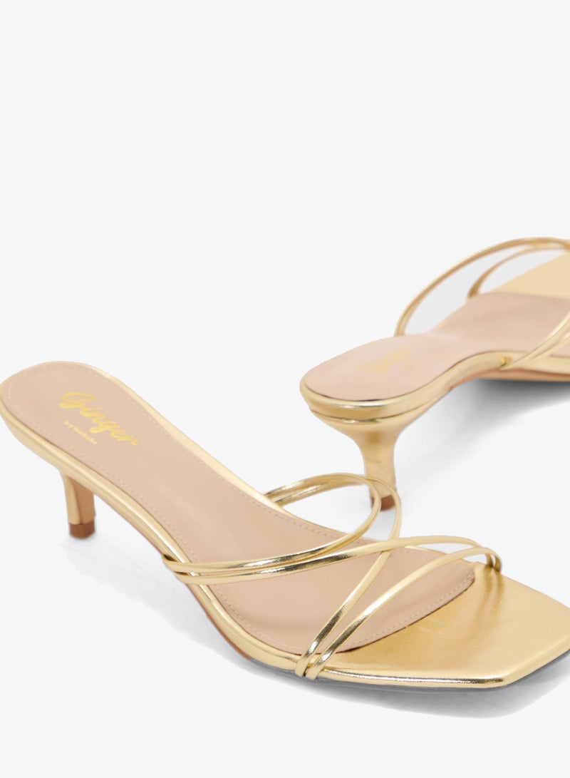 جينجر صندل بكعب وحزام خلفي - Image 4