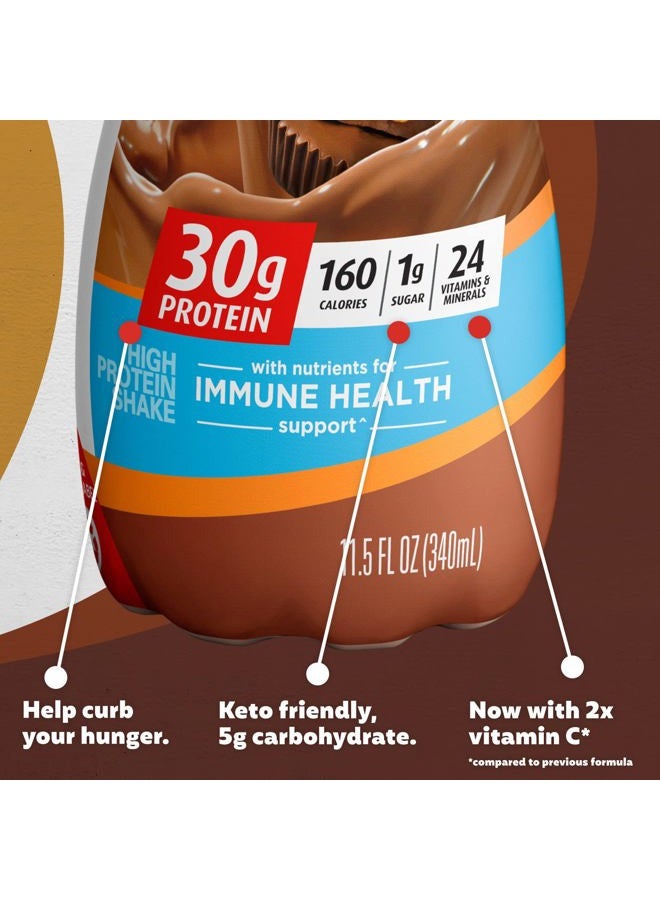 Premier Protein Shake, Chocolate Peanut Butter, 30g Protein, 1g Sugar, 24 Vitamins & Minerals, Nutrients to Support Immune Health, 11.5 Fl Oz, 12 Count - Image 4