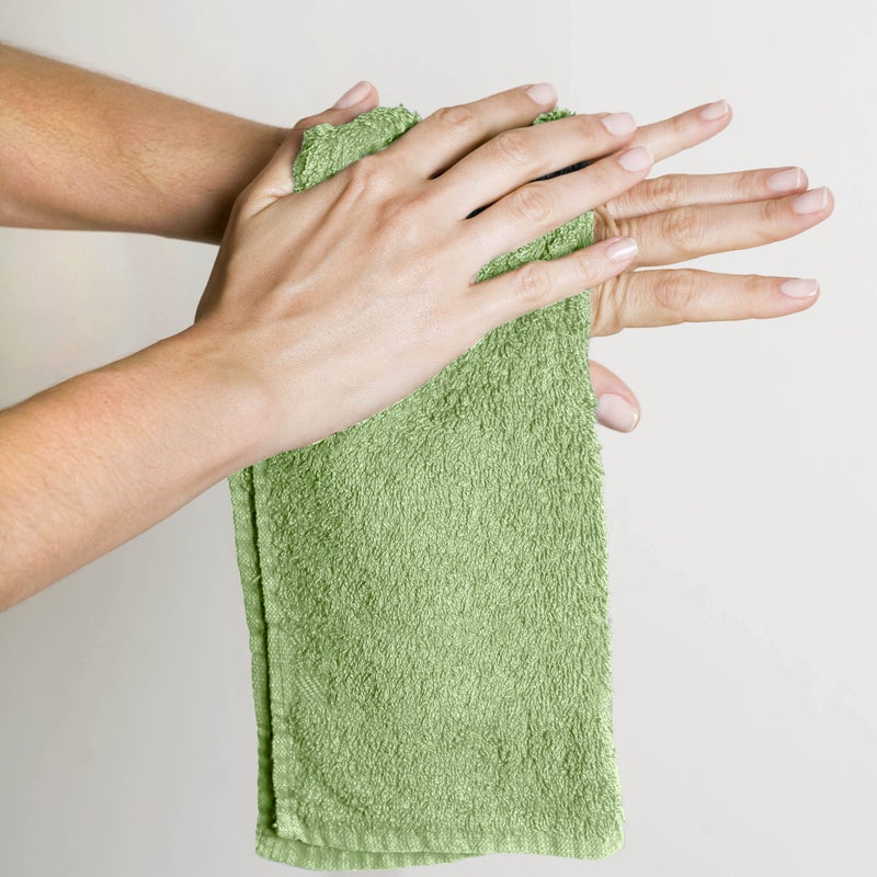 Utopia Towels 12 Pack Cotton Washcloths Set, 100% Ring Spun Cotton, Premium Flannel Face Cloths, Highly Absorbent and Soft Feel Fingertip Towels, Beige, Plum, Sage Green, Navy - Image 2