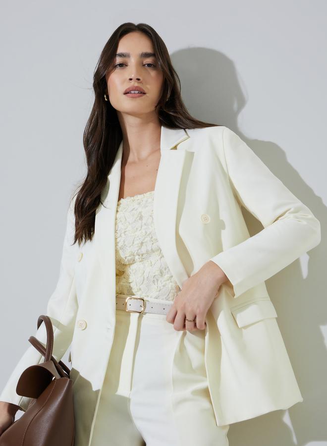 Styli Off-White Double-Breasted Regular Fit Blaze - Image 1