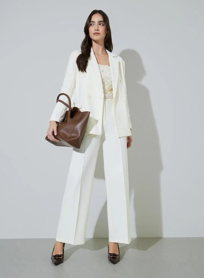 ستايلي Off-White Double-Breasted Regular Fit Blaze