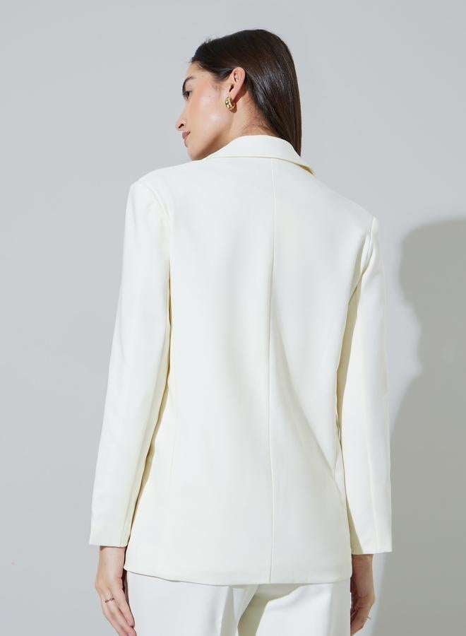 Styli Off-White Double-Breasted Regular Fit Blaze - Image 5