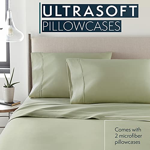 HC Collection Pillow Cases Standard Size/Queen Size Set of 2- Microfiber, Extra Soft Pillowcases - Easy Care & Machine Washable - Sage - Image 2