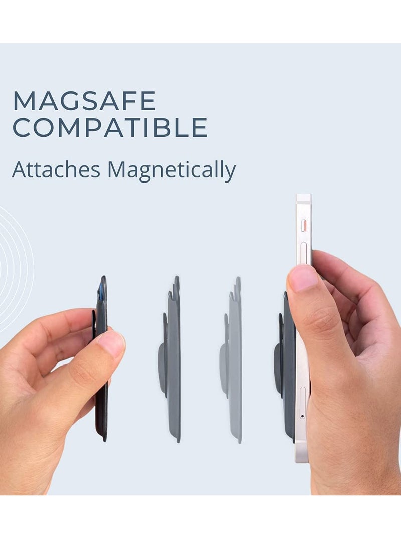 محفظة متوافقة مع MagSafe مع جيب AirTag حافظة AirTag محفظة بطاقات مغناطيسية متوافقة مع أجهزة MagSafe iPhone 12 Mini iPhone 12 iPhone 12 Pro iPhone 12 Pro Max سوداء - Image 3