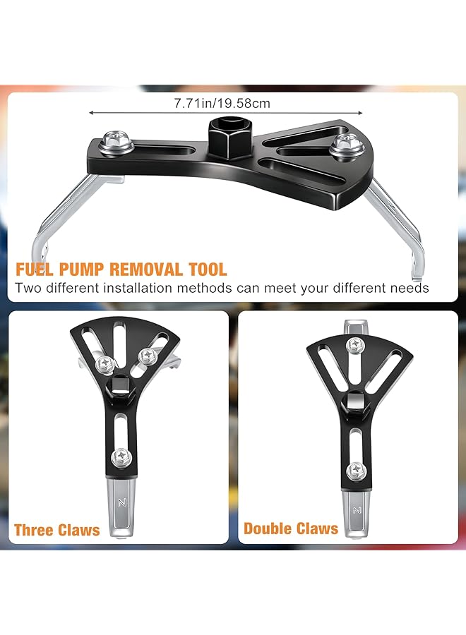 Generic 3 Pieces Universal Fuel Pump Removal Tools Adjustable Fuel Pump Lock Ring Adjustable Lock Ring Spanner Fuel Pump Module Spanner Wrench Fuel Tank Lid Cover Remove Spanner  - Image 4