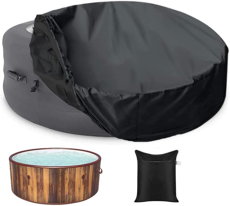 U Care Hot Tub Cover Waterproof Outdoor Portable Round Inflatable Hot Tub Spa Cover Protector Bathtub Pool Garden Furniture Dust Covers (89×37in/ 225×95cm) - Image 1