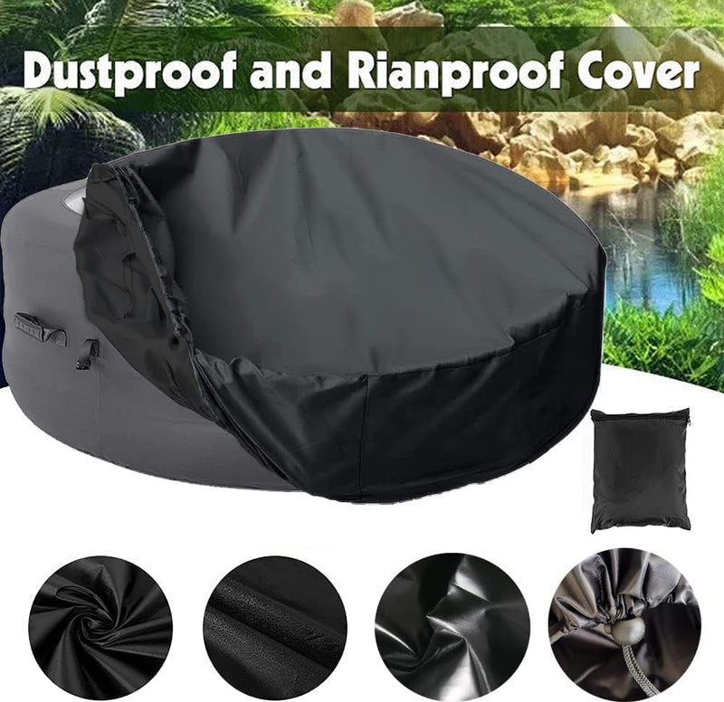 U Care Hot Tub Cover Waterproof Outdoor Portable Round Inflatable Hot Tub Spa Cover Protector Bathtub Pool Garden Furniture Dust Covers (89×37in/ 225×95cm) - Image 3