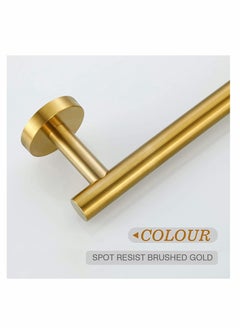 KASTWAVE Brushed Gold Towel Bar, Gold Bathroom Accessories 12-Inch Hand Towel Holder for Bathroom, SUS304 Stainless Steel, Modern Style, for Bathroom Kitchen, Towel Rail Wall Mounted Towel  - Image 4