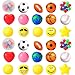 Civaner 30 Pieces Stress Balls 2 Inch Stress Smile Balls Stress Ball Pack Stress Relief Small Balls Toys Prizes for Teens Treasure Box Classroom Prizes School Office Party Favor Birthday Gift Multicolors - Image 3