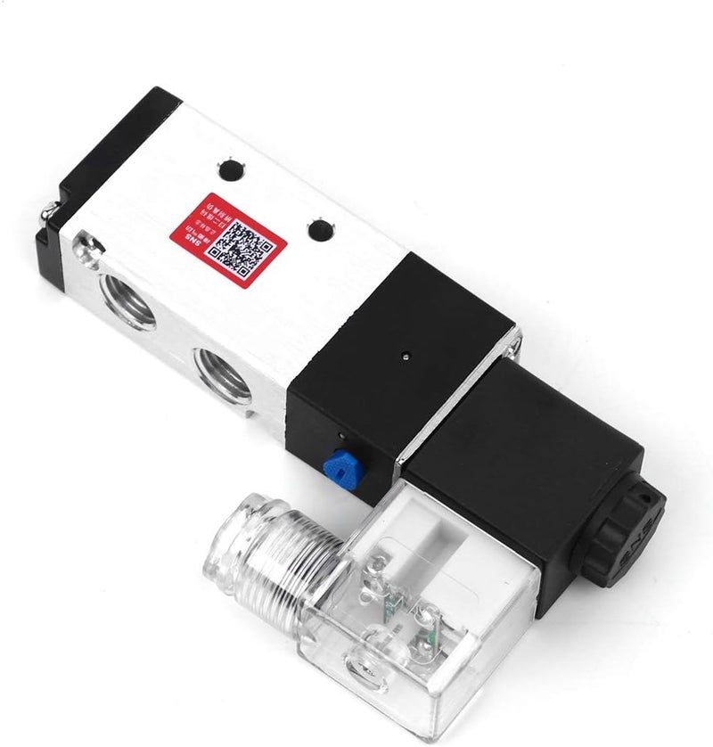 SNS Pneumatic 1/4'' NPT Solenoid Valve DC12V Inlet Single Coil Pilot-Operated Electric 5 Way / 2 Position 4V210-N08 - Image 4