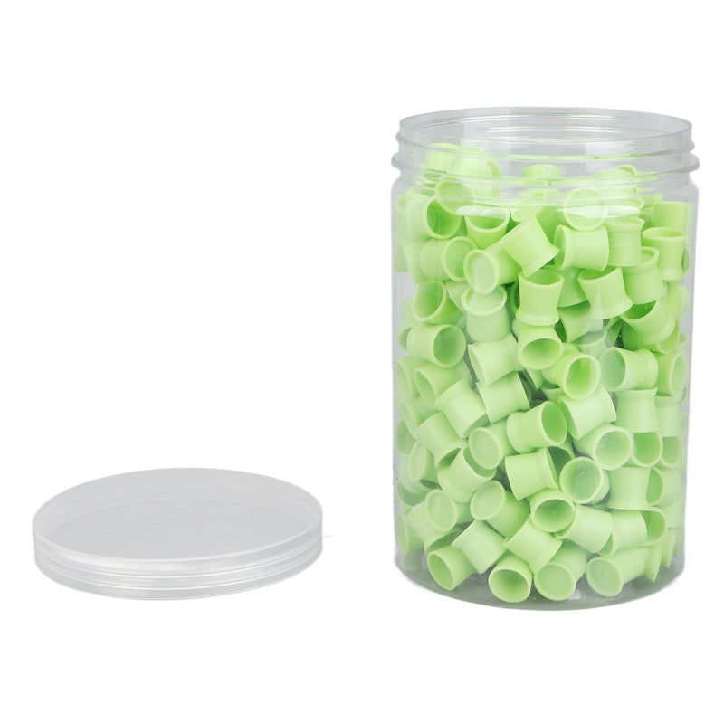300pcs Tattoo Ink Cups Food Grade Silicone Multipurpose Disposable Tattoo Pigment Cups for Tattoo SuppliesGreen - Image 3