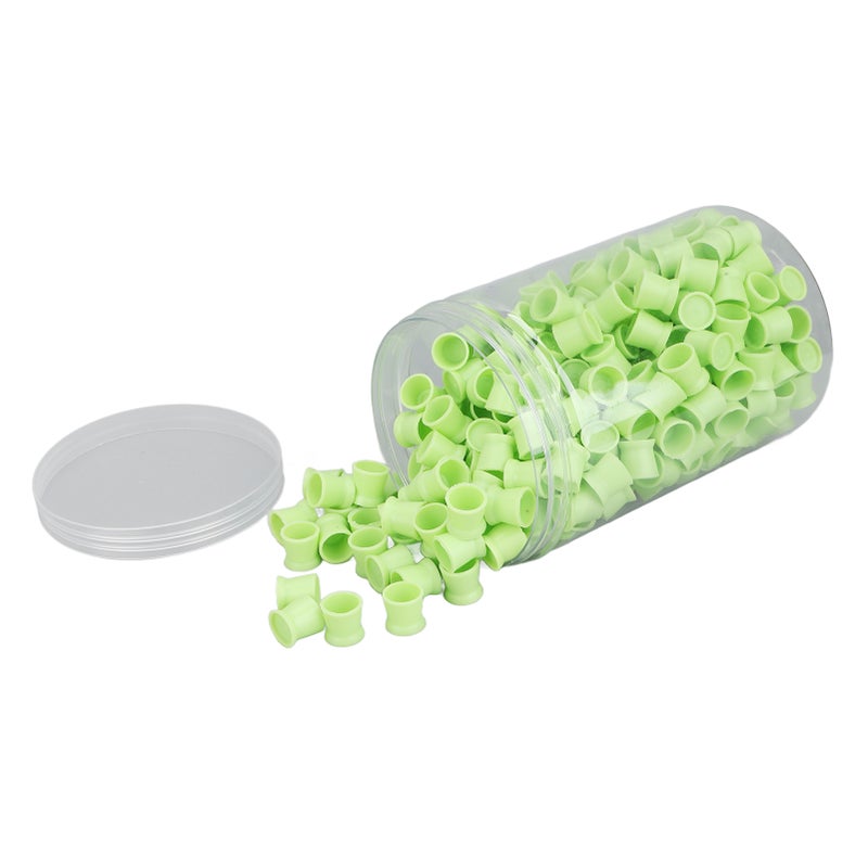 300pcs Tattoo Ink Cups Food Grade Silicone Multipurpose Disposable Tattoo Pigment Cups for Tattoo SuppliesGreen - Image 1