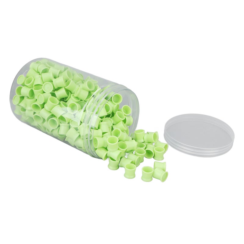 300pcs Tattoo Ink Cups Food Grade Silicone Multipurpose Disposable Tattoo Pigment Cups for Tattoo SuppliesGreen - Image 4