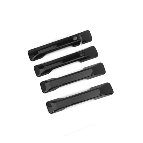 JUIVEEL ABS Car Exterior Door Handle Cover Set Outside Door Handle Cover Compatible with Hyundai Santa Fe 2024-2025 MX5 Accessories [Button Version]（Gloss Black Style） - Image 1
