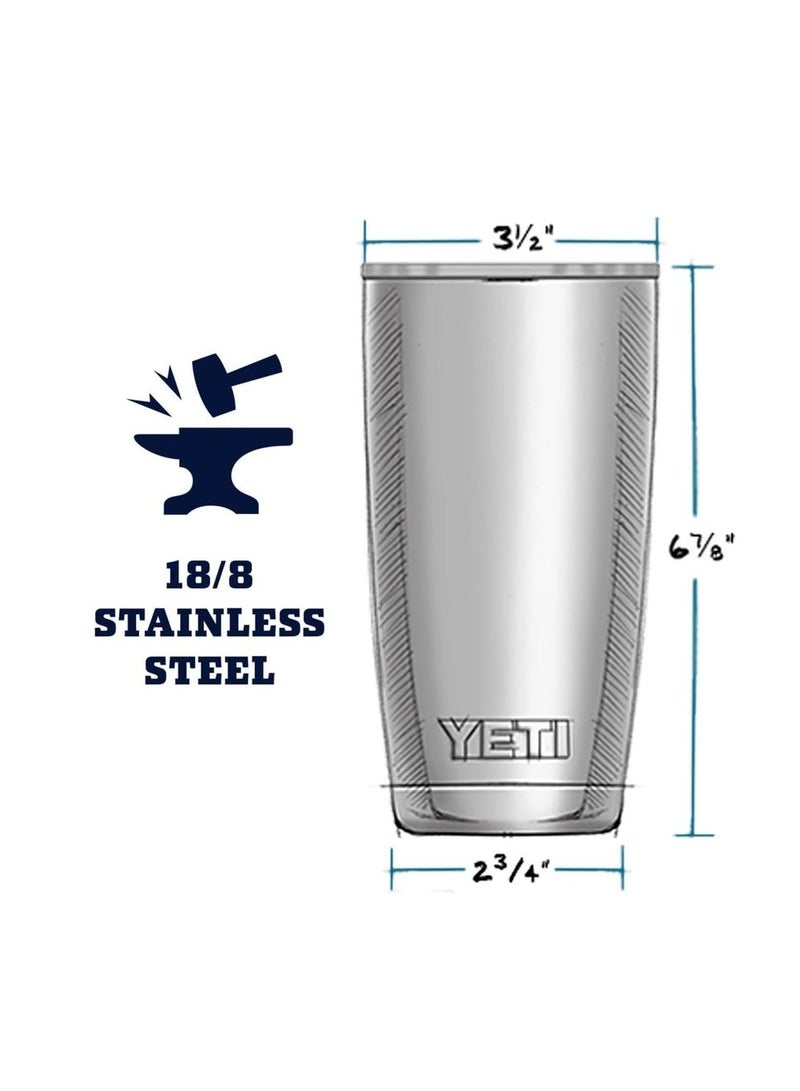 YETI Rambler 20 oz Tumbler, Stainless Steel, Vacuum Insulated with MagSlider Lid Black - Image 3