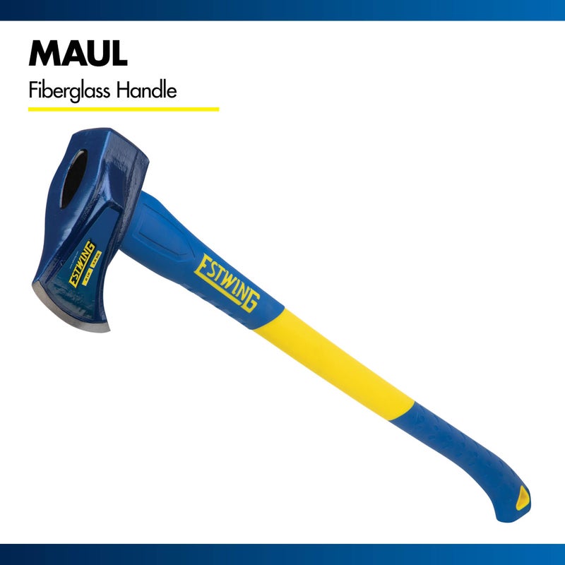 Estwing 8 lb Wood Splitting Maul with 36-Inch Fiberglass Handle - Forged Head Hardened to 50â€“55 HRC, Heavy-Duty Log Splitter, Model #62374 - Image 2
