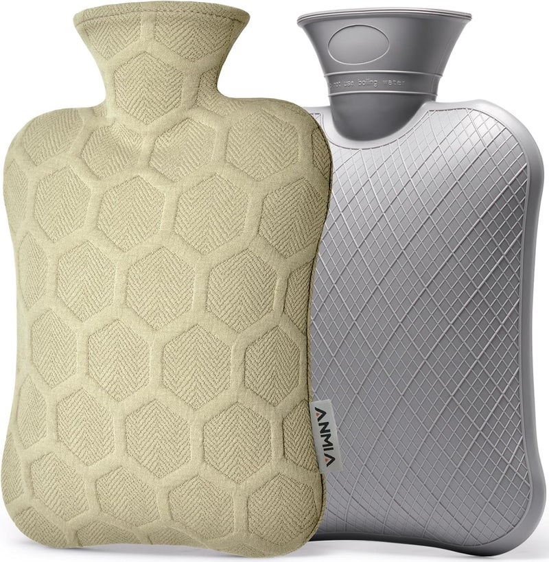 FORICOM Hot Water Bottles for Pain Relief Warming Bed 2Liter,Dog,Cat,Foot,Back Pain.Hot and Cold Therapy, Eco Non Toxic Rubber.2Liter - Image 1