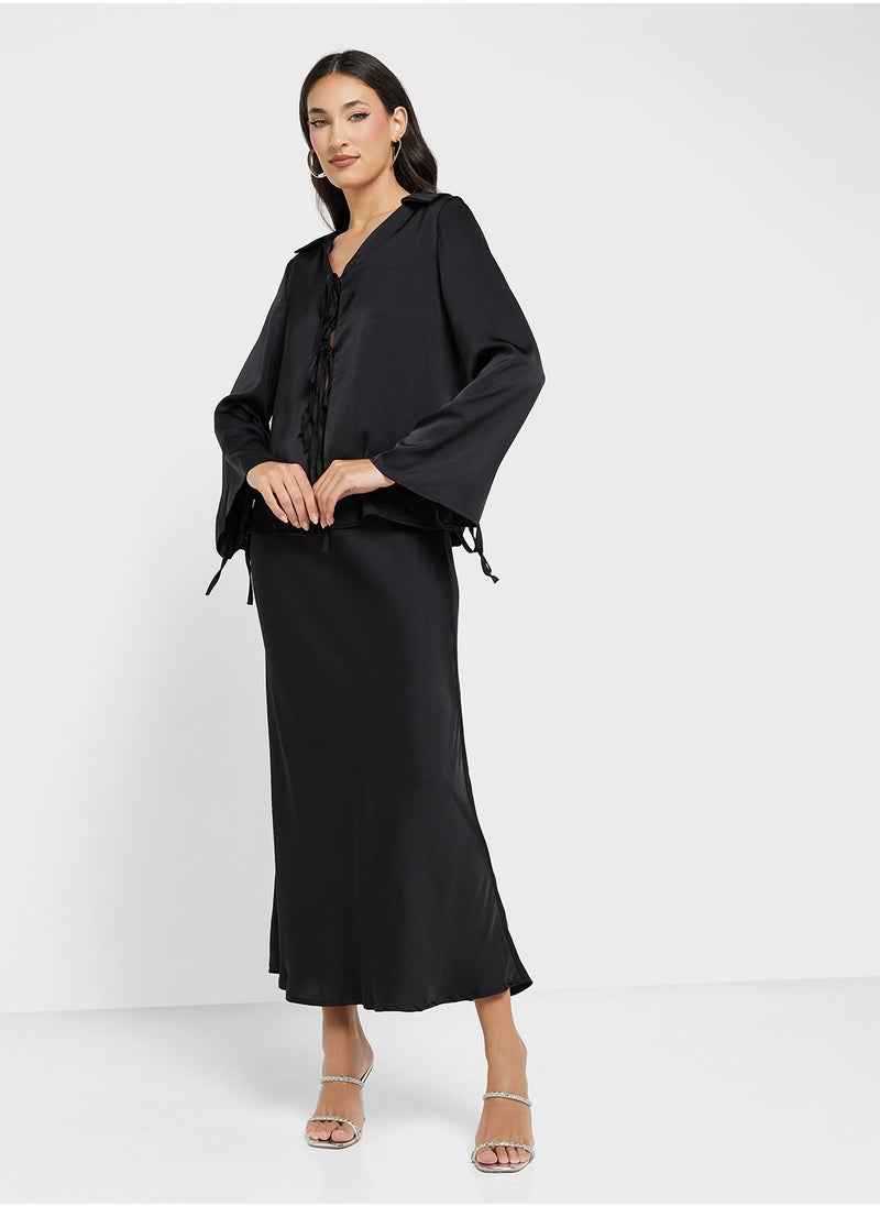 Ginger Button Down Top & Skirt Coord Set  - Image 5