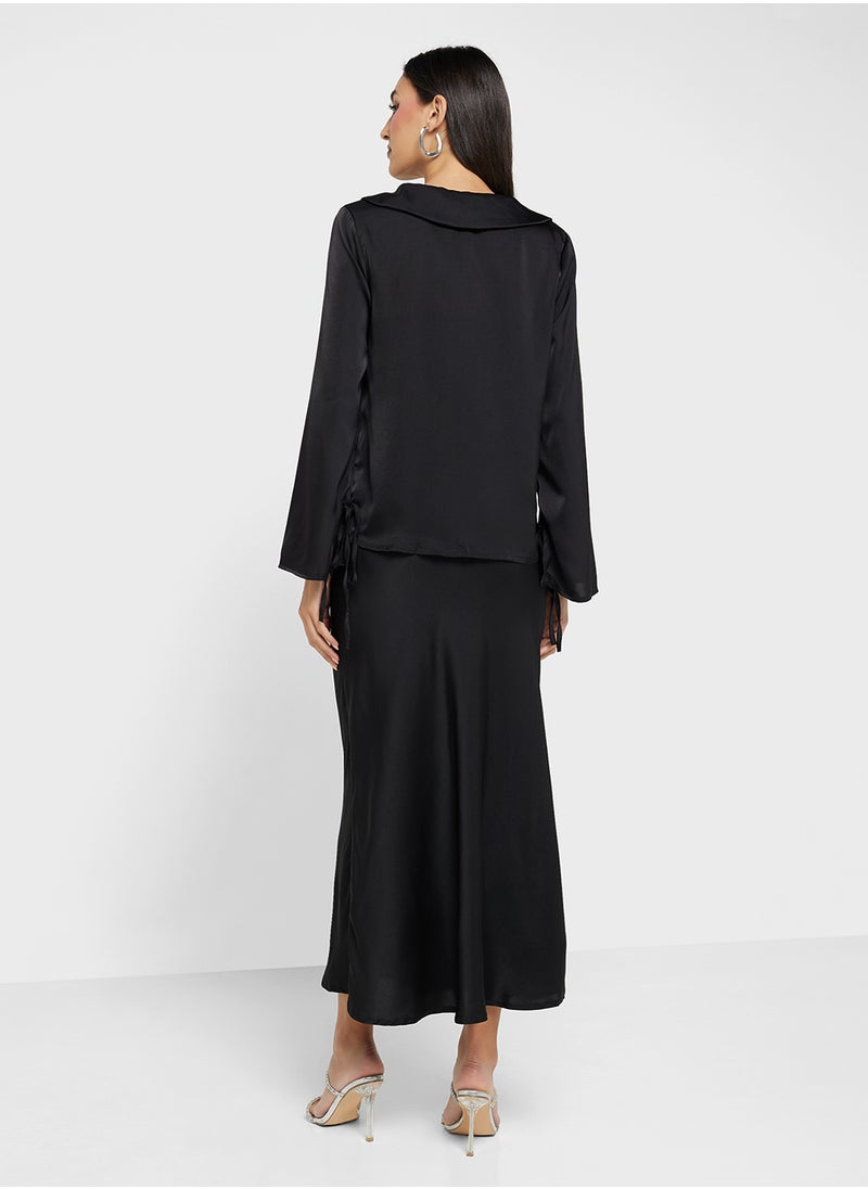 Ginger Button Down Top & Skirt Coord Set  - Image 2