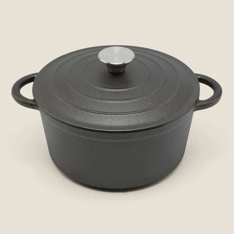 Simply Kitchen CAST IRON ROUND DUTCH OVEN 24CM-BLACK