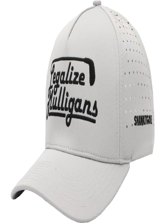 SHANKITGOLF Legalize Mulligans Adjustable Funny Golf Hat Novelty Gag Gift Gray One Size, Gray, One Size - Image 1