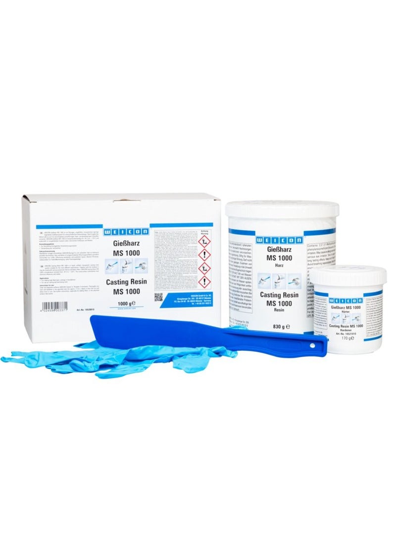 Weicon Casting Resin MS 1000 | 1 kilogram | Transparent | Epoxy Resin For Casting With Hardener - Image 1