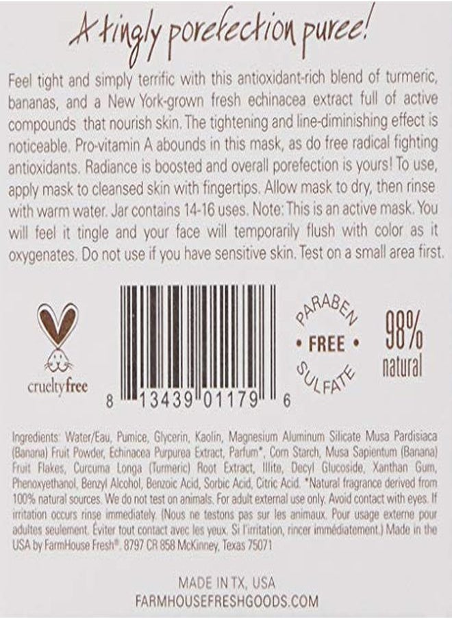 FarmHouse Fresh Mighty Tighty Turmeric & Banana Tightening Mask, 3.2 Fl Oz  - Image 3