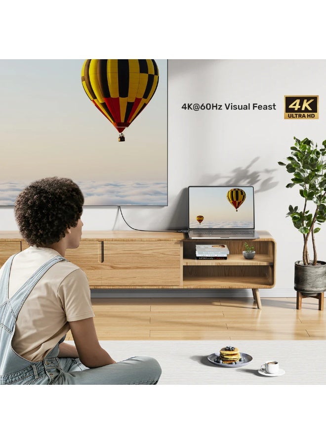 UNITEK HDMI to USB-C Adapter 4K@60Hz, Uni-Directional Video Converter with HDR & HDCP Support - Image 5