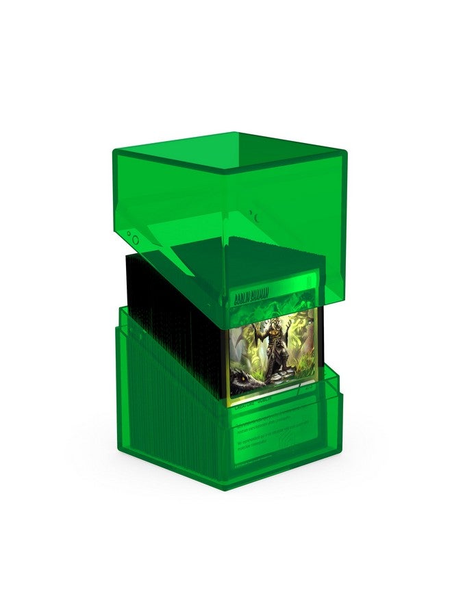 Ultimate Guard حافظة بطاقات Ultimate Guard Boulder 100+ الشفافة، لحفظ 100 بطاقة TCG مزدوجة الأكمام، زمردية، تخزين آمن ودائم لألعاب بطاقات التداول، شفافة - Image 3