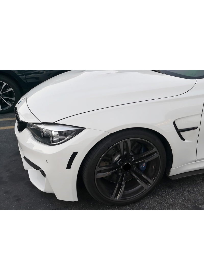 iJDMTOY iJDMTOY Glossy Black Smoked Lens Front Bumper Side Markers Compatible With 2016-2018 BMW F30 F31 LCI 3 Series 320i 340i, F32 4 Series 420i 428i 435i 440i, Replace OEM Amber Reflector Assy  - Image 5