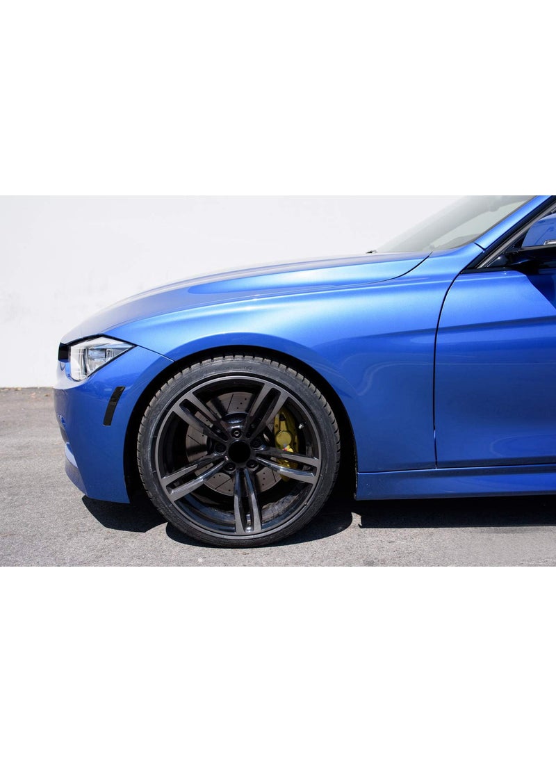 iJDMTOY iJDMTOY Glossy Black Smoked Lens Front Bumper Side Markers Compatible With 2016-2018 BMW F30 F31 LCI 3 Series 320i 340i, F32 4 Series 420i 428i 435i 440i, Replace OEM Amber Reflector Assy  - Image 3