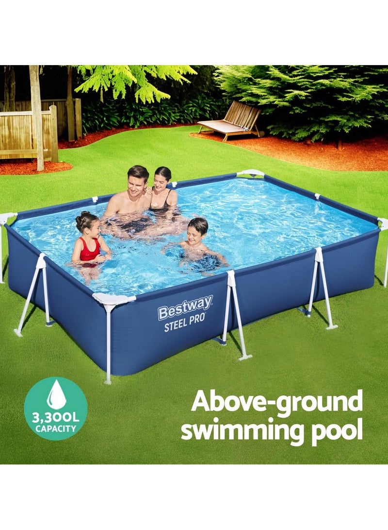 Bestway Steel Pro Above Ground Pool Set – Heavy-Duty Steel Frame Swimming Pool with Durable PVC Liner, Filter Pump, and Easy Setup for Backyard Family Fun and Summer Relaxation - Image 4