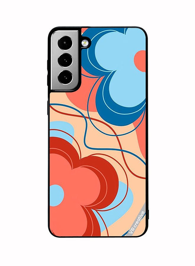 VR CREATIVE Protective Case Cover For Samsung Galaxy S21 FE 5G Flower Design Multicolour - Image 1