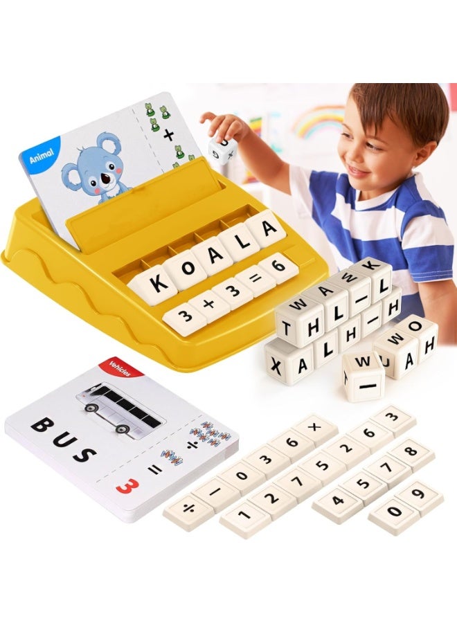 Educational Toys for Kids Ages 3-8, Letter Matching and Spelling Game, Early Learning ABC and Math Toy, Holiday/Birthday Party Gifts for 3 to 8 Year Old Boys and Girls - Image 1