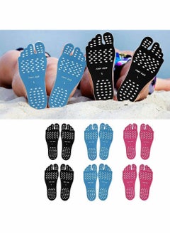 Y&D Beach Foot Pads Barefoot Adhesive Invisible Shoes Stick on Pad Stickers Soles Anti-Slip Waterproof Silicone Unisex Footing for Surfing Yoga Swimming 6 Pack  - Image 1