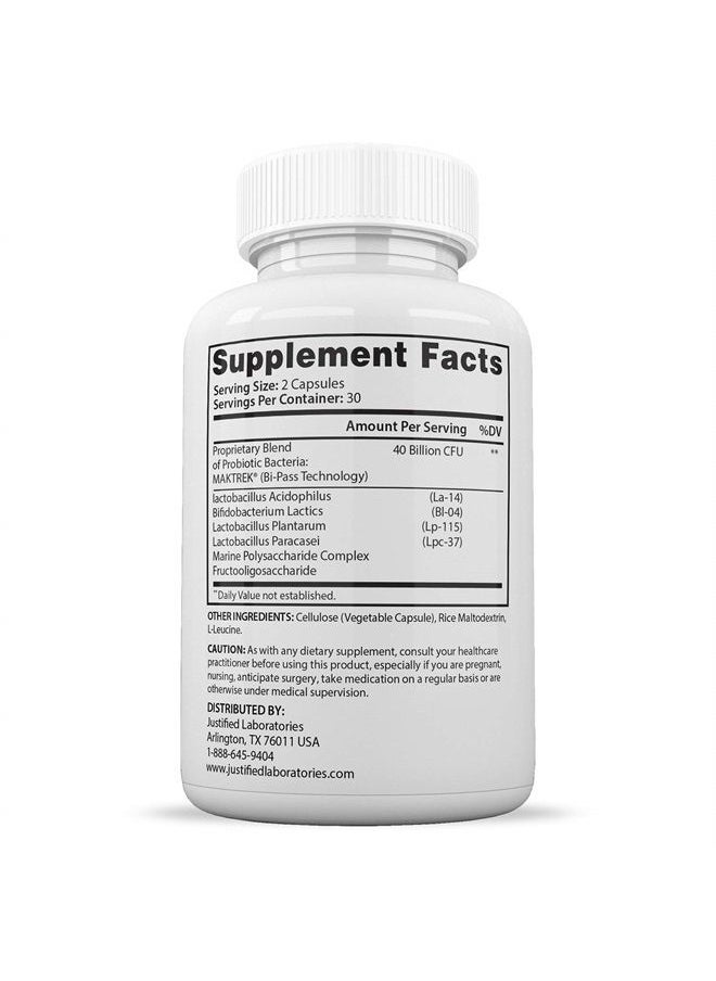 Justified Laboratories - (3 Pack) Fungus Clear Max Pills 40 Billion CFU Probiotic 180 Capsules - Image 1