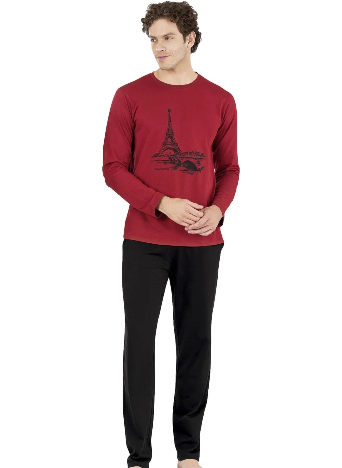 بيير كاردان Men's Pajama Set, Cotton, Pocket Detail