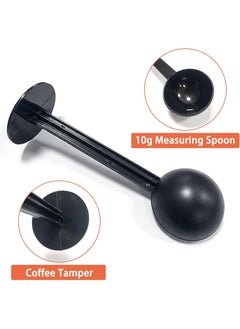 Generic Coffee Scoop & Tamper, 2 in 1 Multifunctional Coffee Tamper with 10g Measuring Spoon, Coffee Tamping Tool for Barista Coffee Bean Press Coffee Grind Pressing (Black)  - Image 2