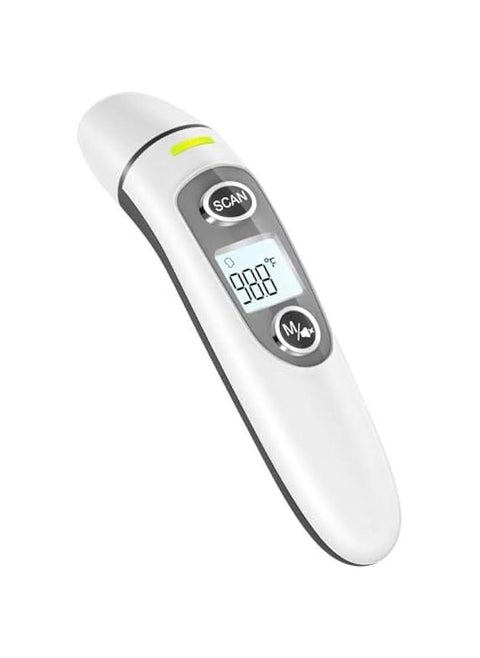Forehead and Ear Thermometer for Adults, Kids and Baby,Touchless Digital Infrared Thermometer,with LCD Screen, Memory Recall, Fever Alarm,Auto Shutdown,White,39 * 27.3 * 160mm
