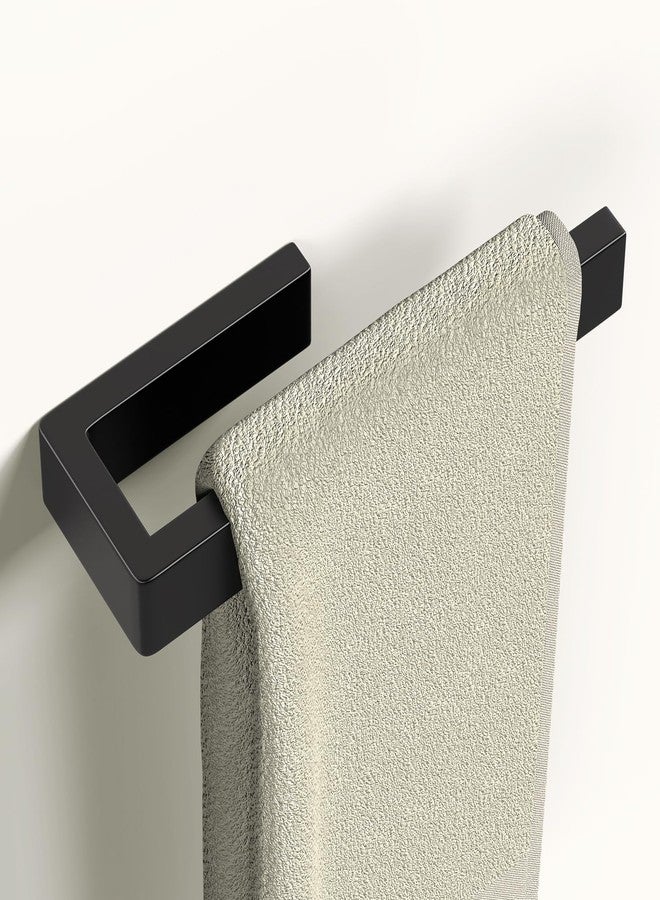 HUFEEOH Hand Towel Holder, Stainless Steel Bathroom Towel Holder Towel Bar, Matte Black Dish Towel Hanger Wall Mount Kitchen Towel Rack Heavy Duty Hand Towel Racks for Bathroom - Image 3
