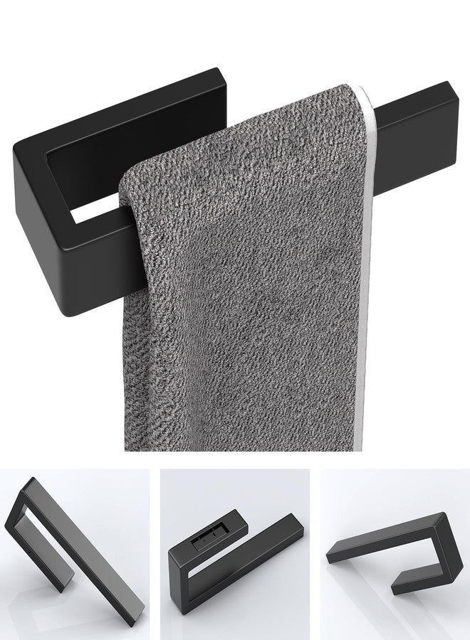 HUFEEOH Hand Towel Holder, Stainless Steel Bathroom Towel Holder Towel Bar, Matte Black Dish Towel Hanger Wall Mount Kitchen Towel Rack Heavy Duty Hand Towel Racks for Bathroom - Image 5