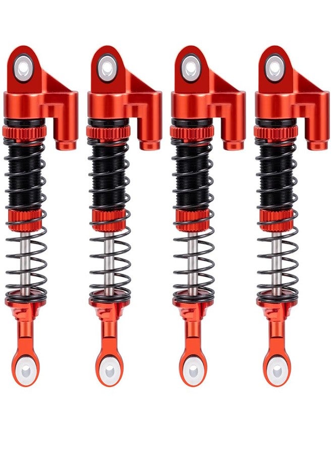 MOHERO 4Pcs 53mm Shocks - Aluminum RC Threaded Tele Absorber Damper for 1/18 RC Rock Crawler Ascent-18 Upgrades Parts (Red) - Image 2
