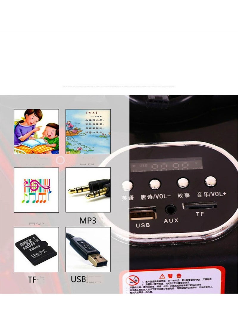 Electric Car For Kids Hand Push Dual-purpose Early Education Car