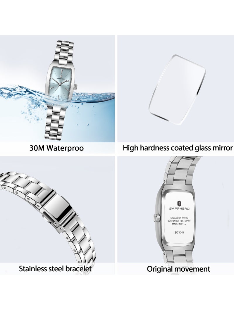 SAPPHERO Watches for Women Luxury Ladies Watches Women's Bracelet Watch Small Stainless Steel Analog 3ATM Waterproof Wrist Watch for Women - Image 5